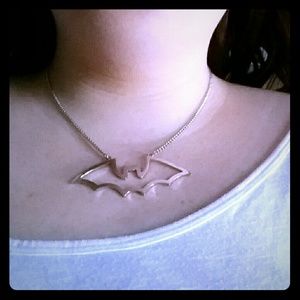 Silver Batman Necklace