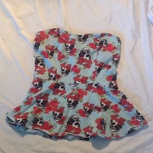 Skull and flower top