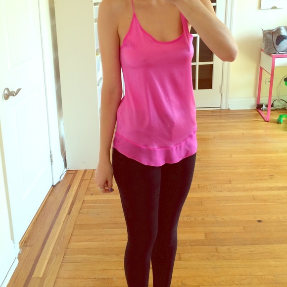 Pink silk top