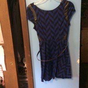 Blue and black dress