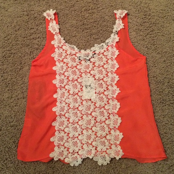Coral Lace Tank