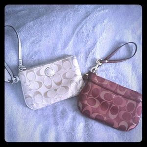 2 coach wristlets