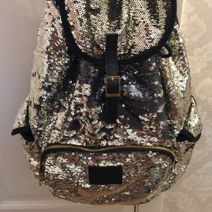 PINK sequined backpack