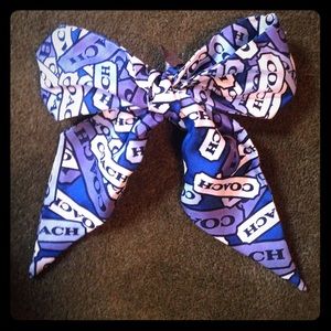 Blue & white Coach silk scarf