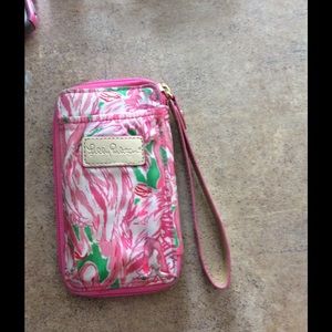 Lilly Pulitzer PINK COLONYFLAMINGO Wallet Wristlet