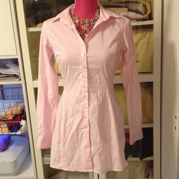 MODA International Soft Pink button down top