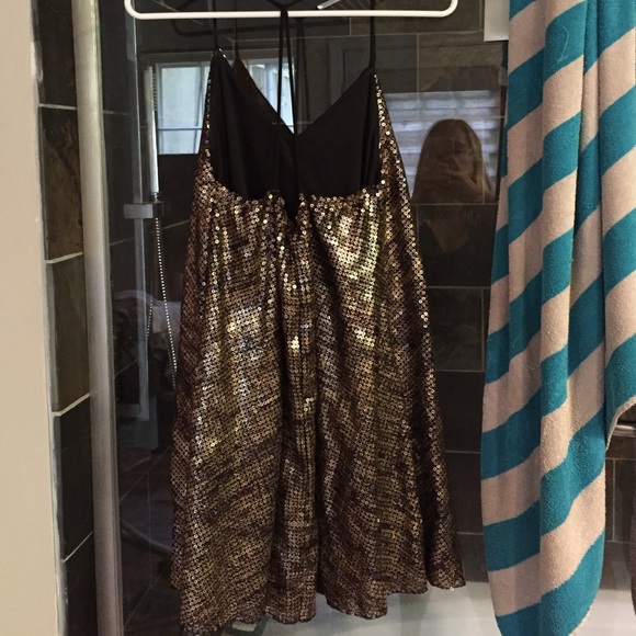 Black Dress with Gold Sequins - Picture 2 of 4