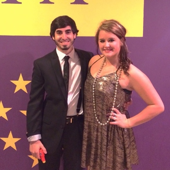 Black Dress with Gold Sequins - Picture 4 of 4