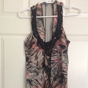Sheer floral tank
