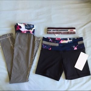 Rare Lululemon Inky Floral Bumbleberry Yoga Bundle
