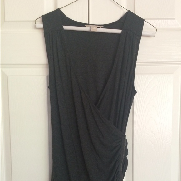 Charcoal gray crossover tank