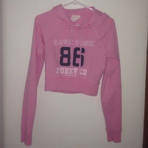 PINK Victoria's Secret crop sweatshirt