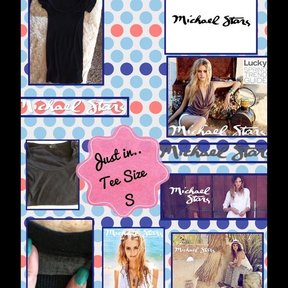 🔵Michael Stars basic ribbed tee-one size