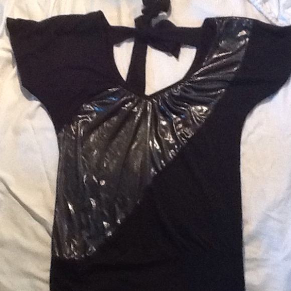 Black and silver top