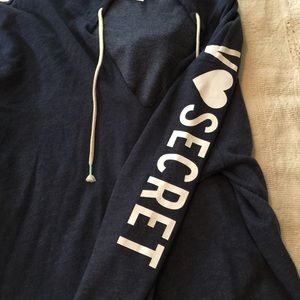 Victoria secret v neck hoodie
