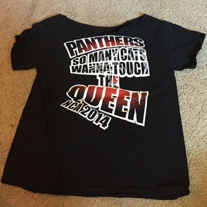 Cheer athletics Panther NCA shirt cut at the neck