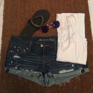 American Eagle Distressed Denim Shorts