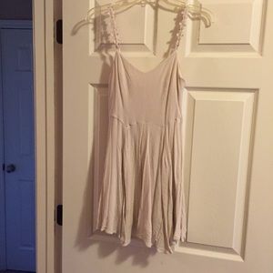 Off white dress with flower straps
