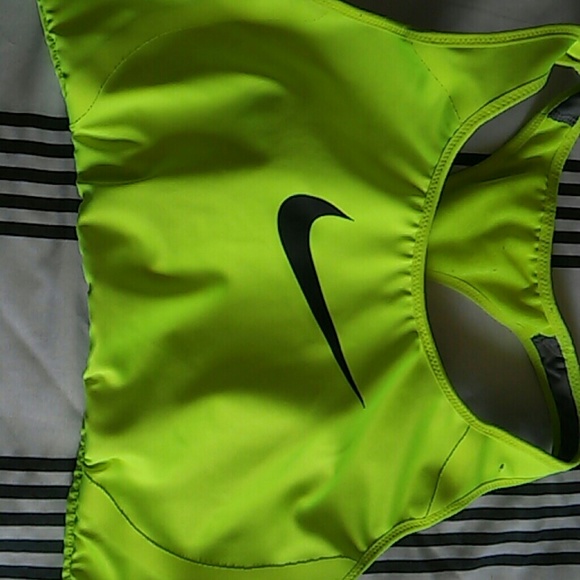 Yellow Nike Sports Bra