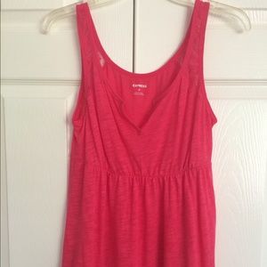 Express sheer pink tank