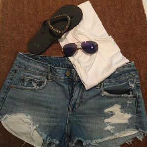 American Eagle Distressed Denim Shorts