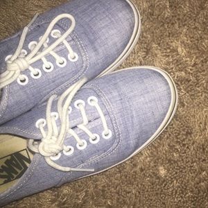 Denim colored Vans. Women size 5.5