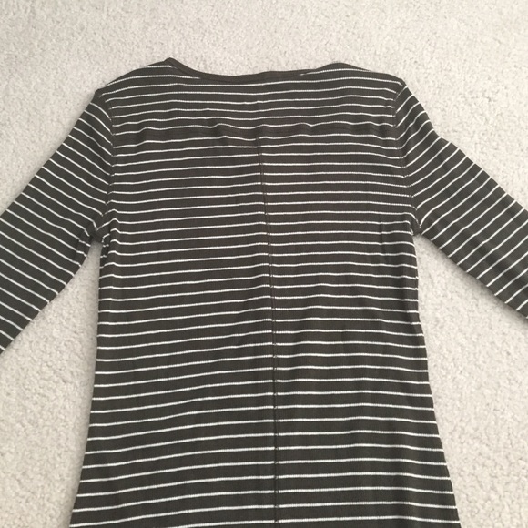 Military and cream striped, long sleeve shirt - Picture 3 of 3