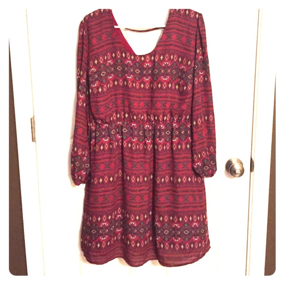 Burgundy Boho Dress or Tunic