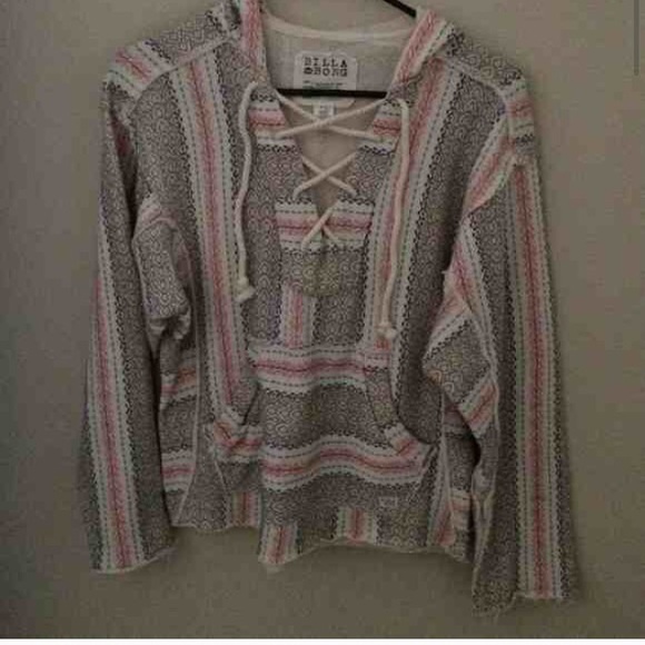 BUNDLE striped crop top and billabong hoodie