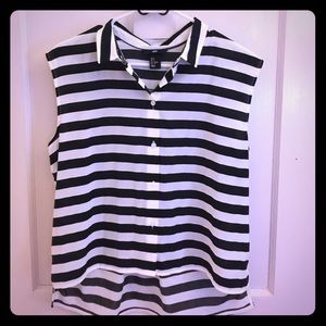 Black and White striped, short sleeve!