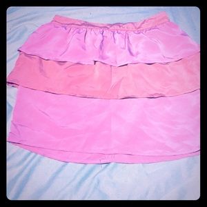 Pink and orange mini skirt