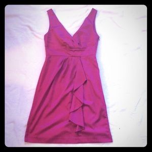Hot pink ruffled dress