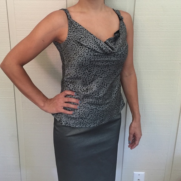 Armani Sleeveless animal print blouse