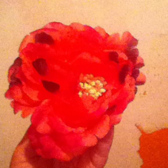 Light pink and purple flower hair clip