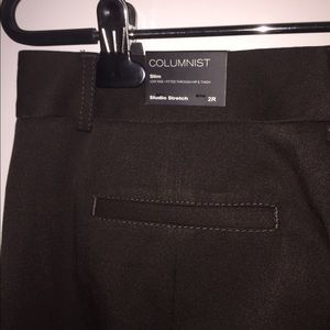 Express columnist slim pants dark brown