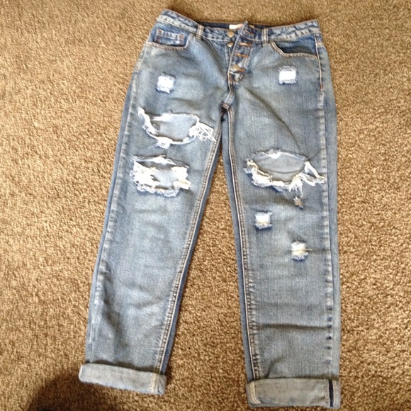 Highwaisted boyfriend style jeans