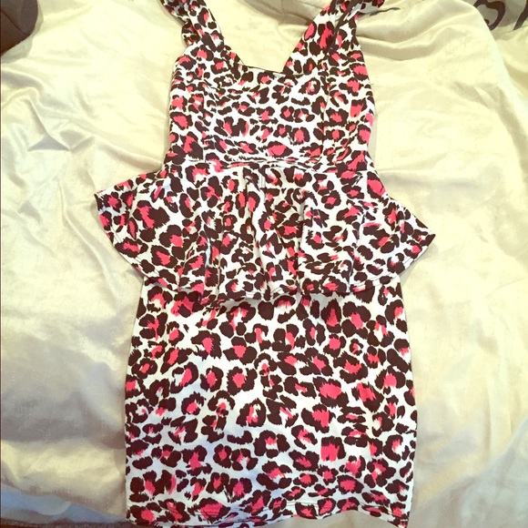 Leopard Print Peplum Dress!