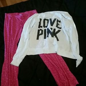 Pajama pants and light jacket