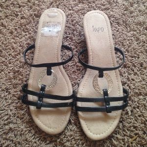 Black Heeled Sandals