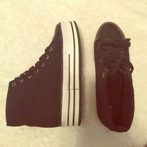 BDG black platform sneakers
