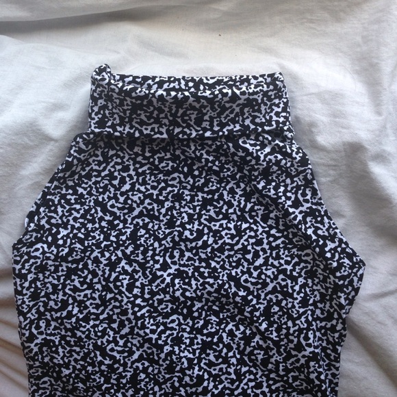 Cotton Spandex Sleeveless Turtleneck Dress - Picture 3 of 4