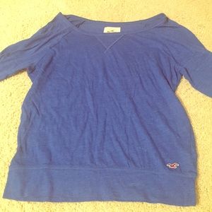 Long sleeve royal blue hollister shirt