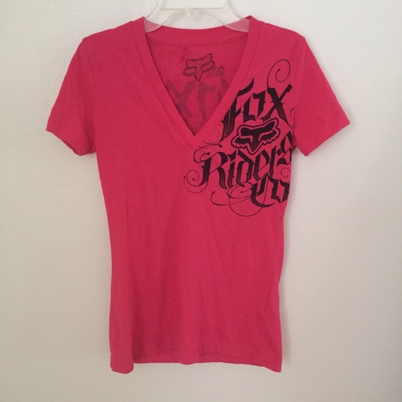 Fuchsia Fox Riding V Neck - Picture 2 of 3