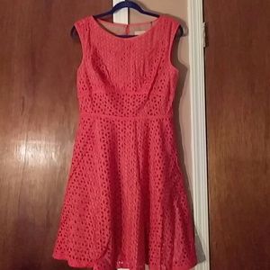 I flower eyelet cotton dress
