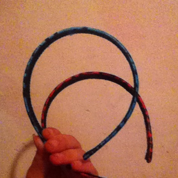 Pink and blue cheetah headbands