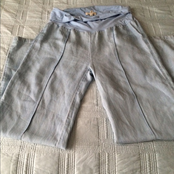 Chambray Wide Leg Pants