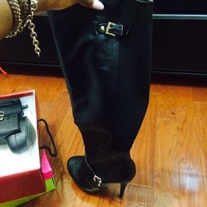 Black knee high boots