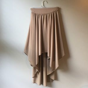 Taupe Asymmetrical Skirt