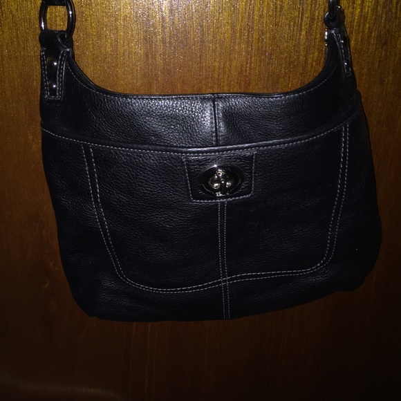 Black Leather Coach Cross Body