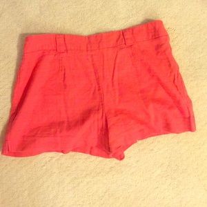 Coral high waist shorts